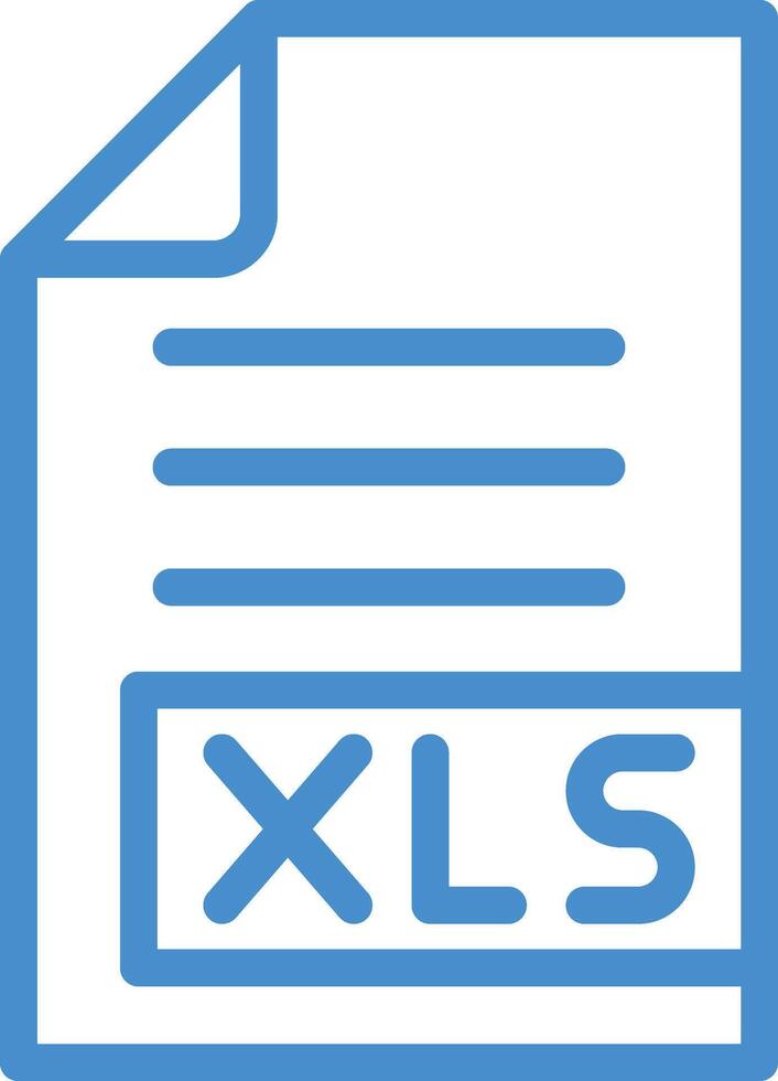 XLS Icon Design Illustration vector