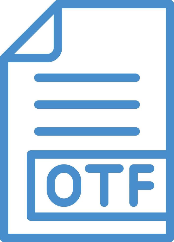 OTF Icon Design Illustration vector