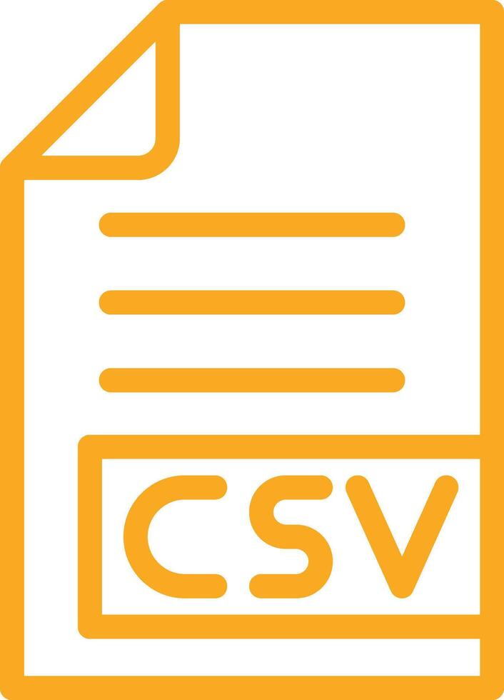 CSV Icon Design Illustration vector