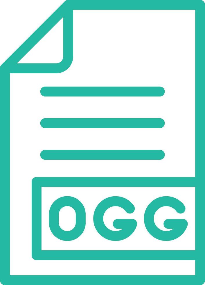 OGG Icon Design Illustration vector