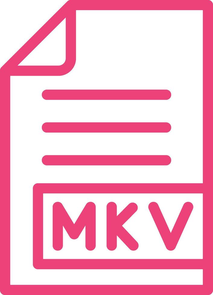 MKV Icon Design Illustration vector