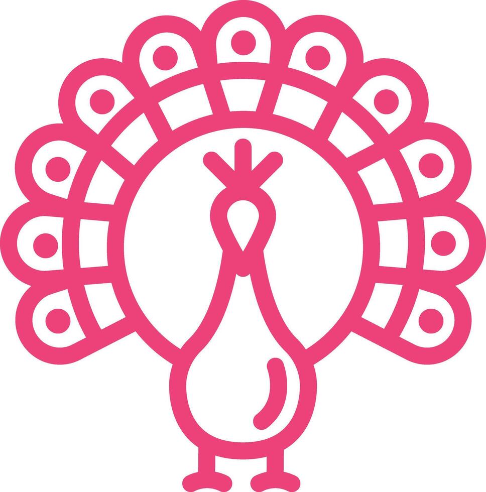 Peacock Icon Design Illustration vector