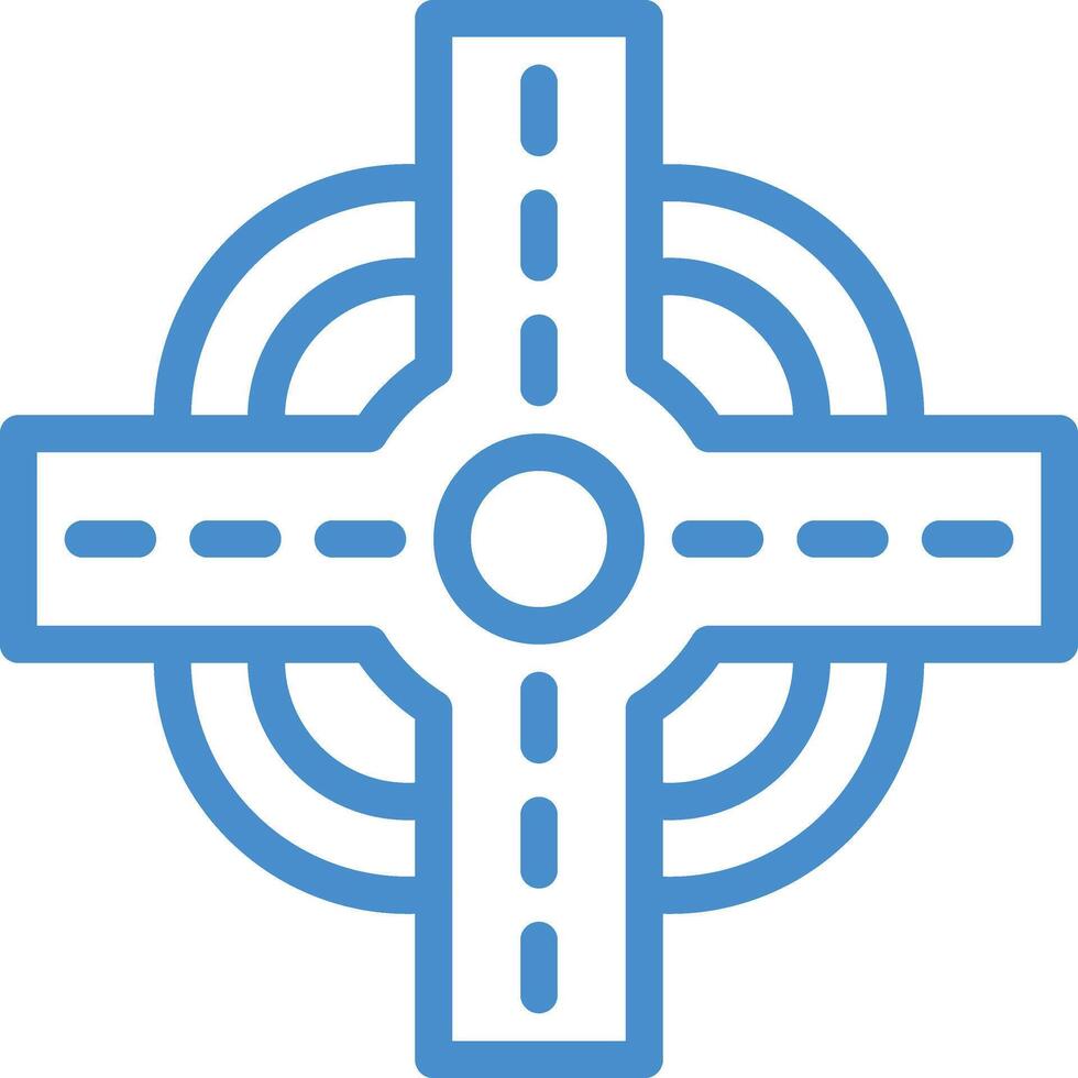 Road intersection Icon Design Illustration vector