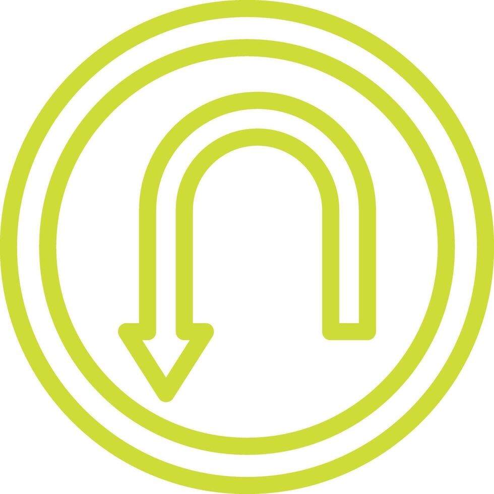U turn Icon Design Illustration vector