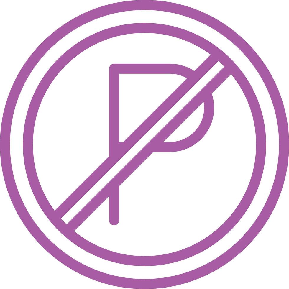 No parking Icon Design Illustration vector