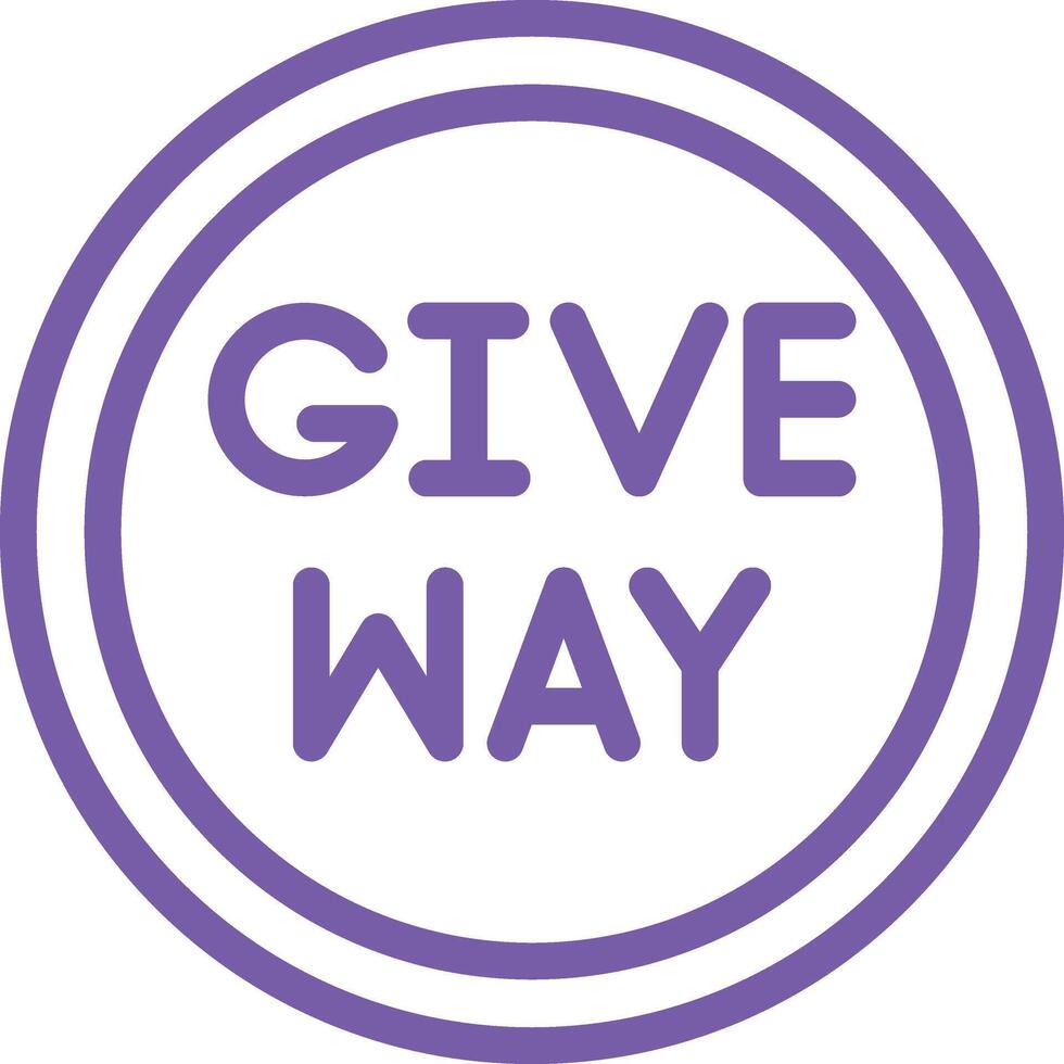 Give way Icon Design Illustration vector
