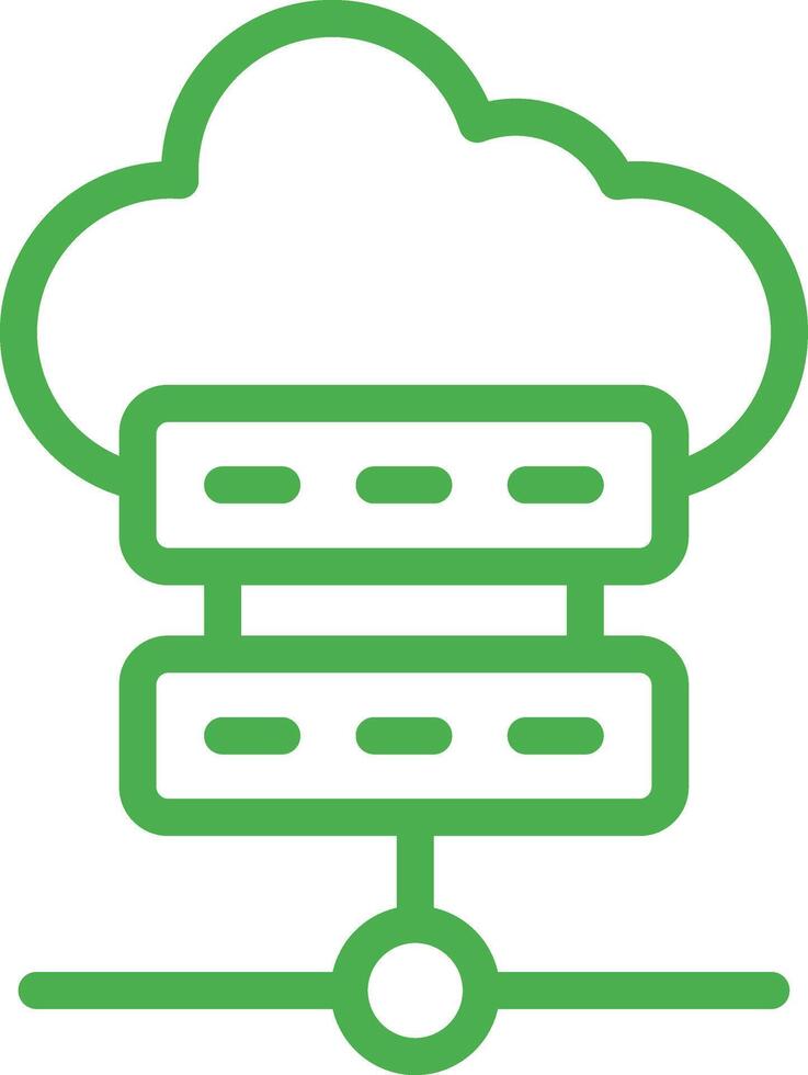 Cloud server Icon Design Illustration vector