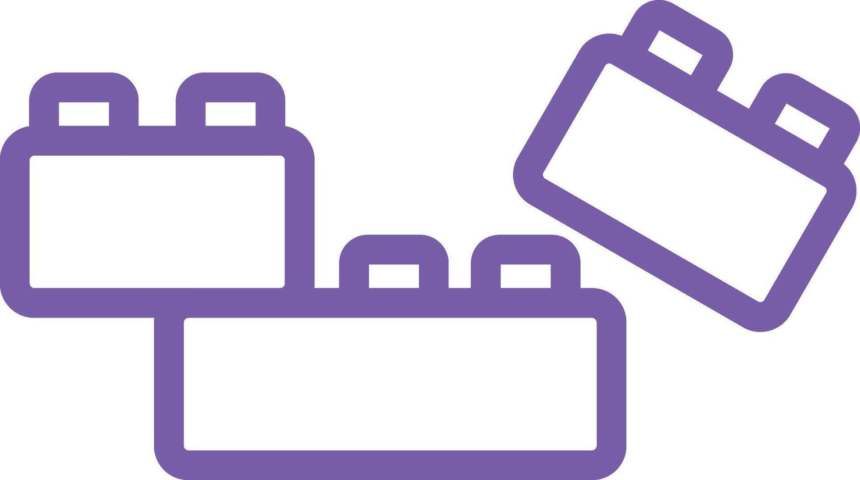 Plastic blocks Icon Design Illustration vector