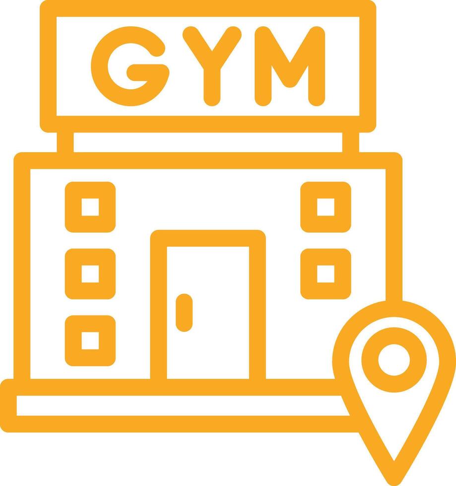 Gym Location Icon Design Illustration vector