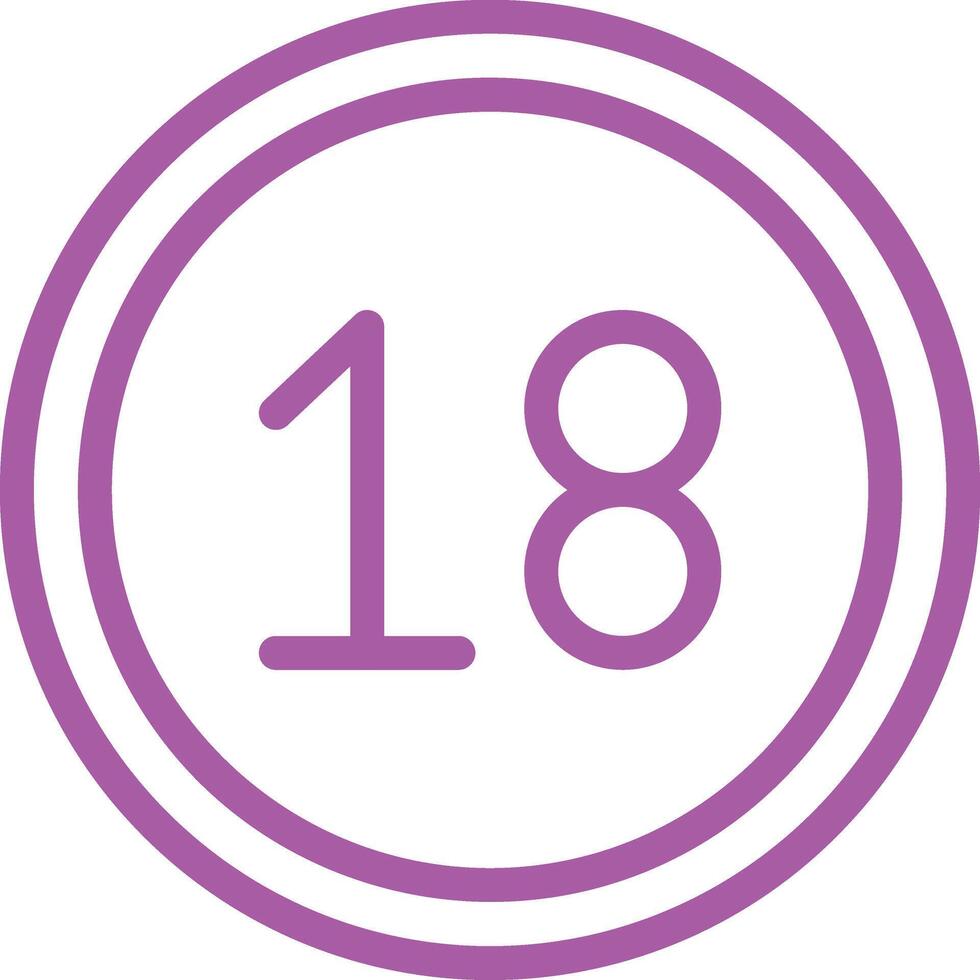 Eighteen Icon Design Illustration vector