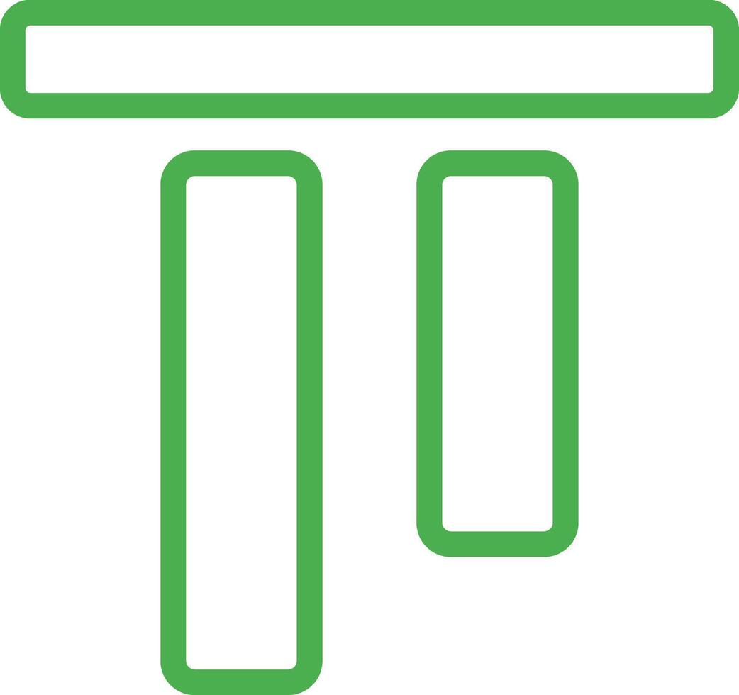 Top alignment Icon Design Illustration vector