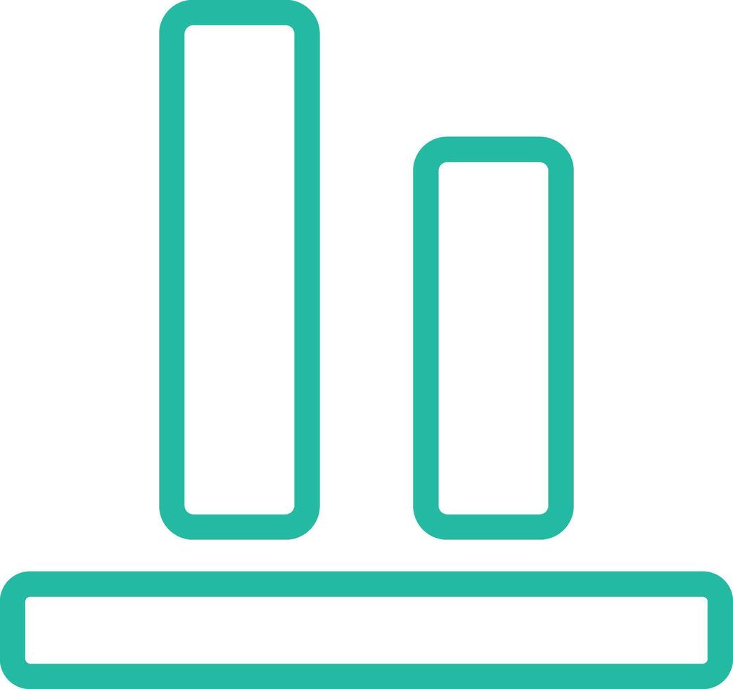 Bottom alignment Icon Design Illustration vector