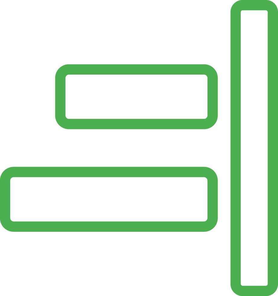 Right alignment Icon Design Illustration vector