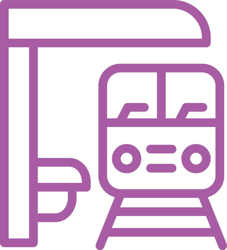 Train platform Icon Design Illustration vector