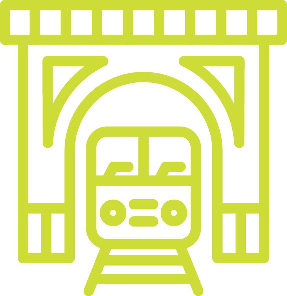 Train tunnel Icon Design Illustration vector