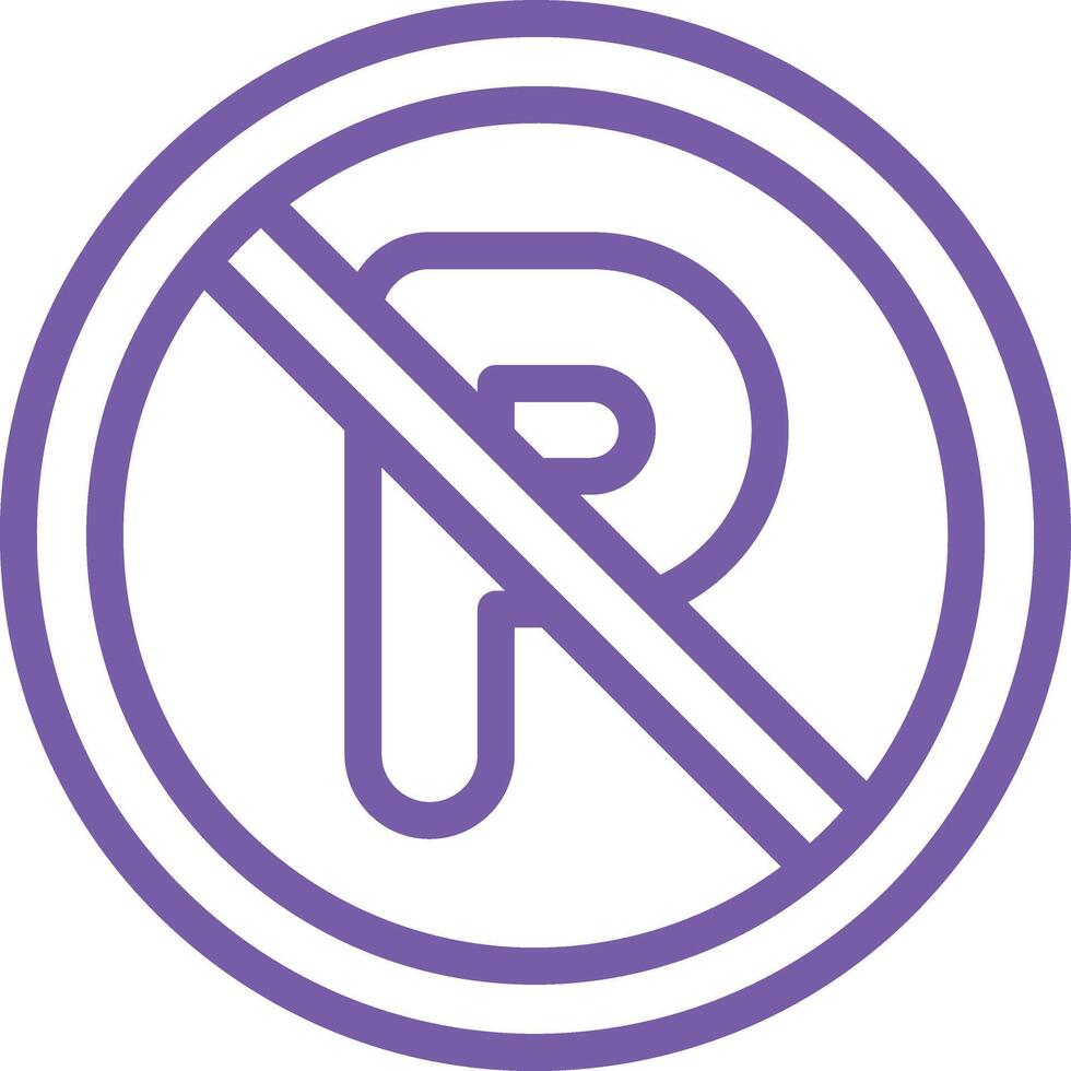 No parking Icon Design Illustration vector