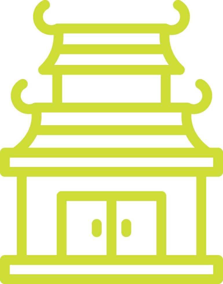 Chinese temple Icon Design Illustration vector