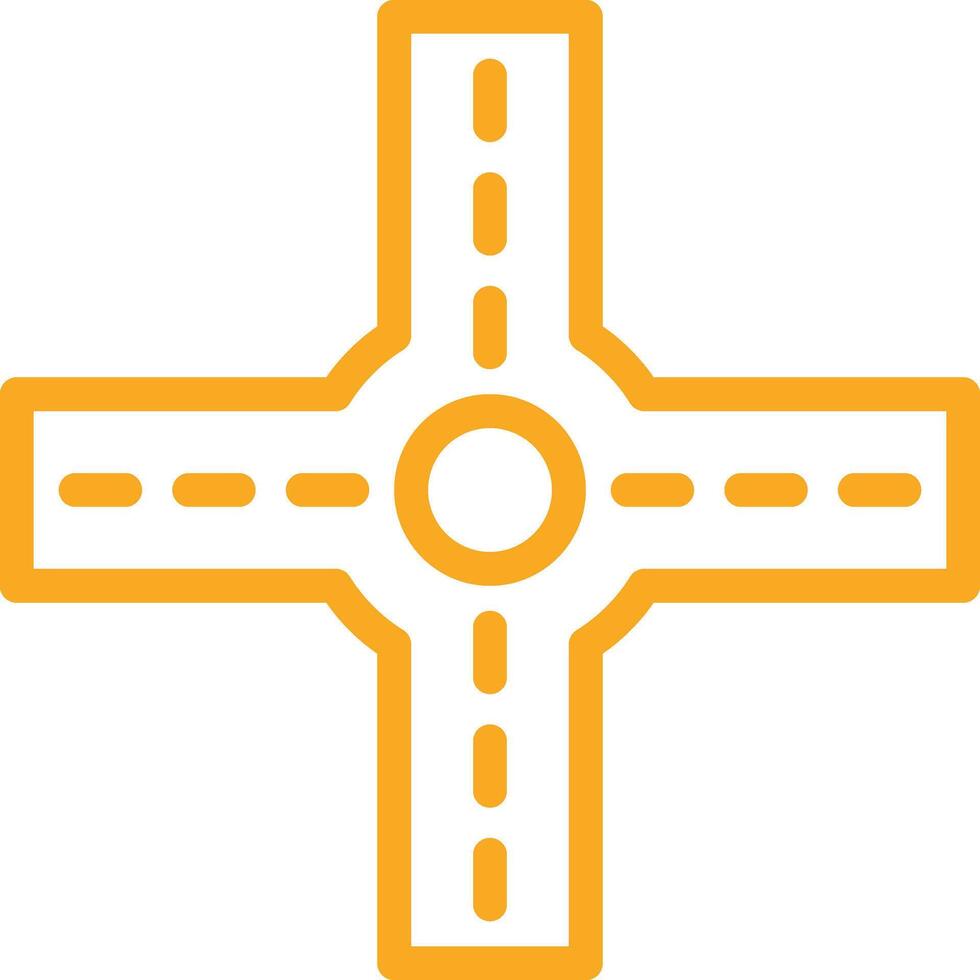 Crossroad Icon Design Illustration vector
