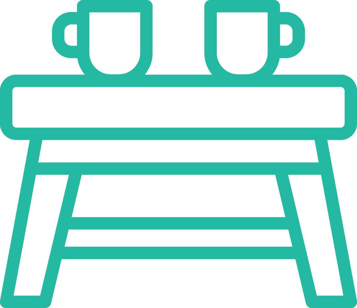 Tea Table Icon Design Illustration vector