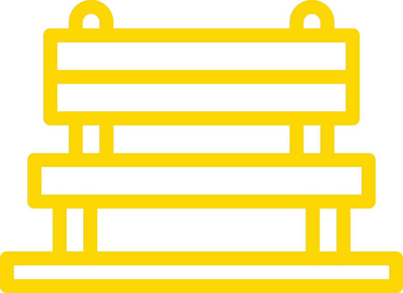 Bench Icon Design Illustration vector