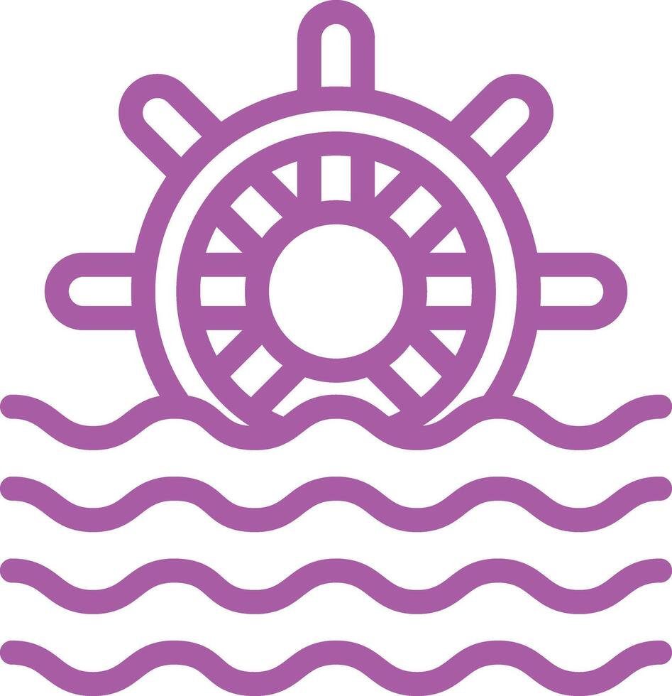 Water Mill Icon Design Illustration vector