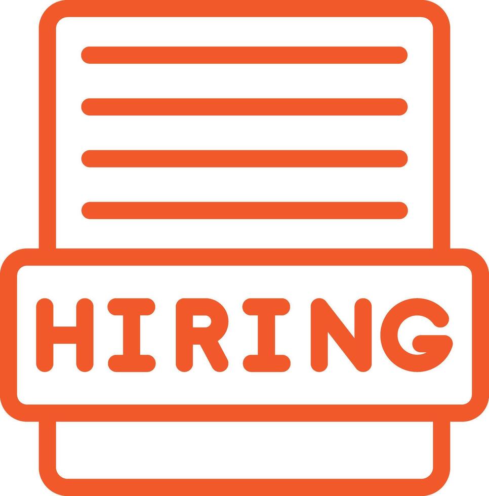 Hiring Icon Design Illustration vector