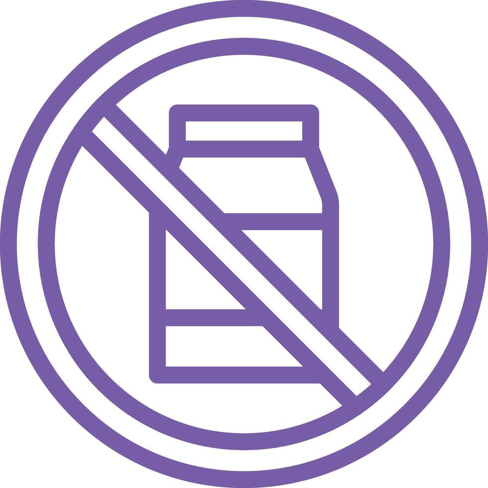 No Milk Icon Design Illustration vector