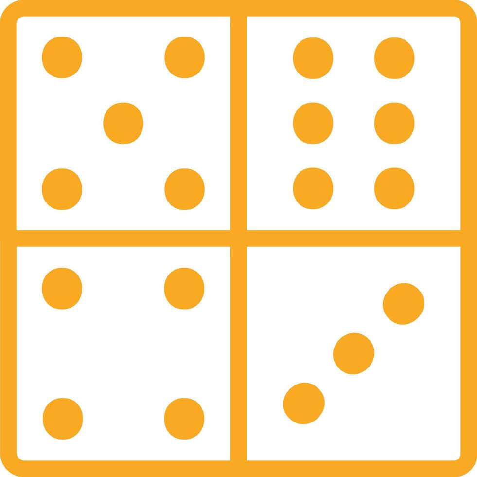 Domino Icon Design Illustration vector