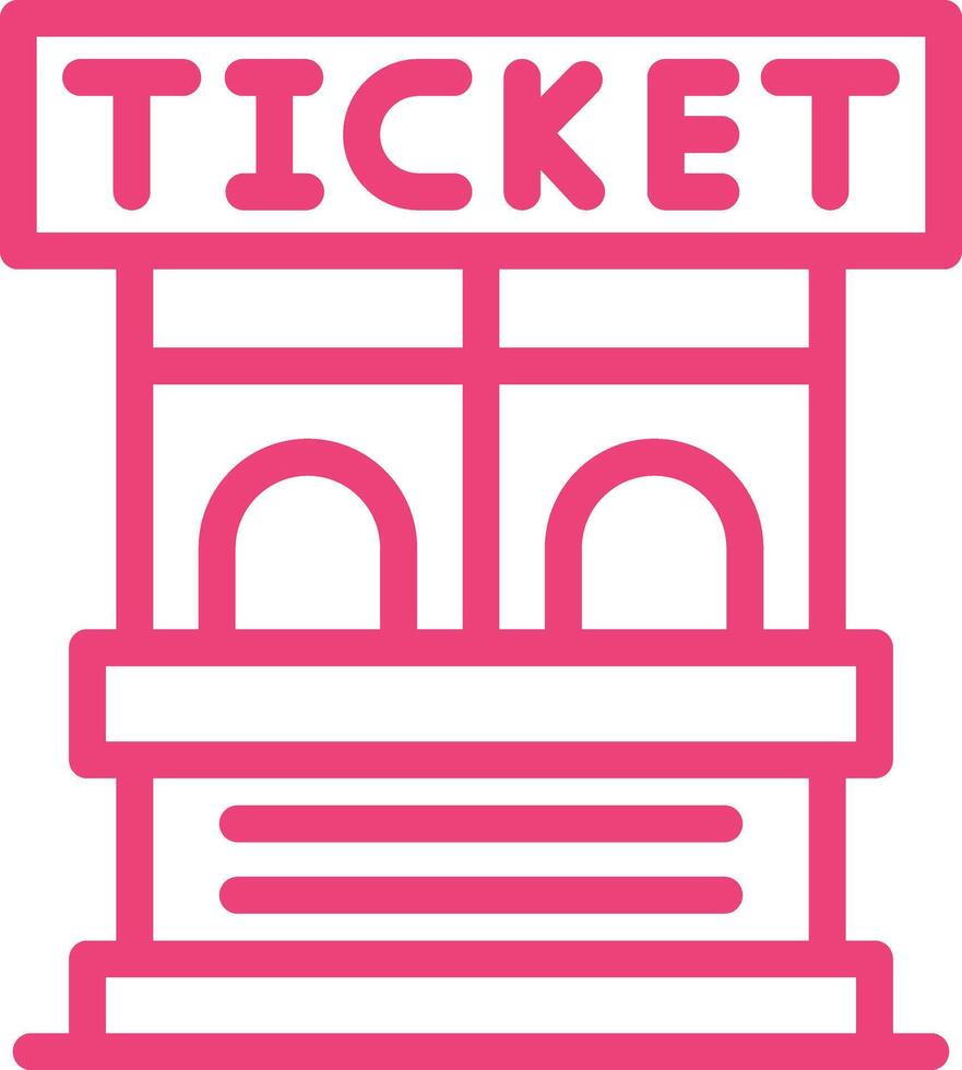Ticket Office Icon Design Illustration vector