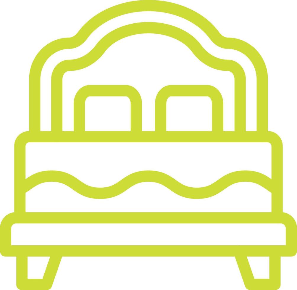 Double Bed Icon Design Illustration vector