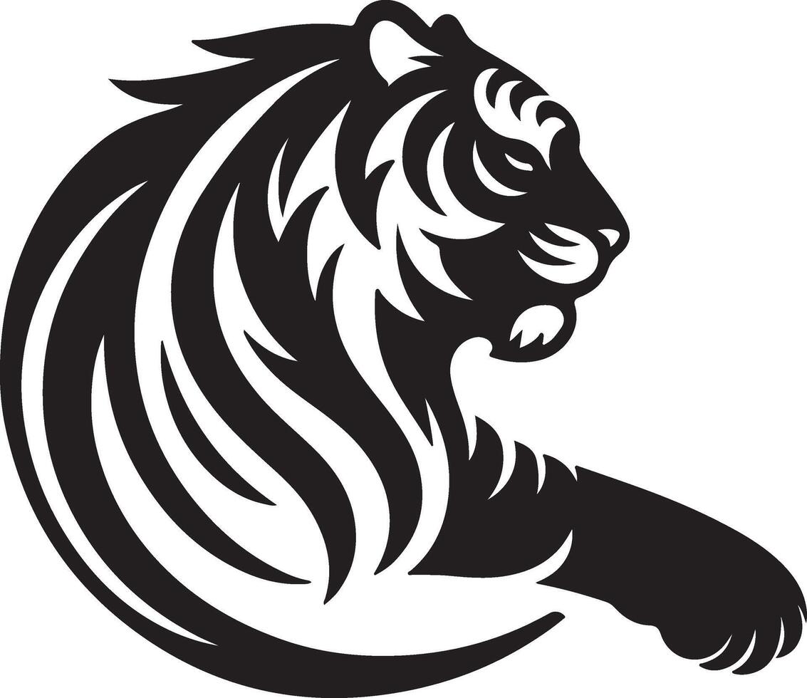 Tiger Head Logo Template Minimalist Wild Animal Design for Branding vector