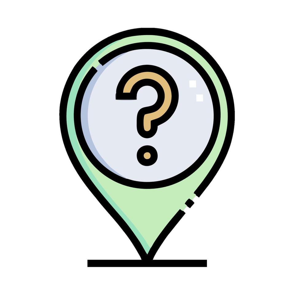 Question mark pin icon illustration design vector