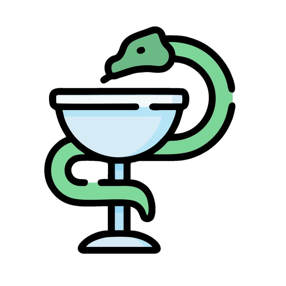A snake is sitting in a glass of wine vector