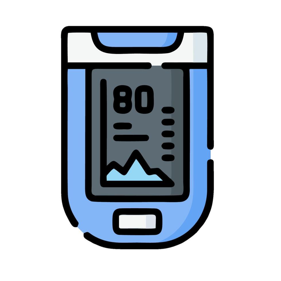 A cell phone with a clock on it vector