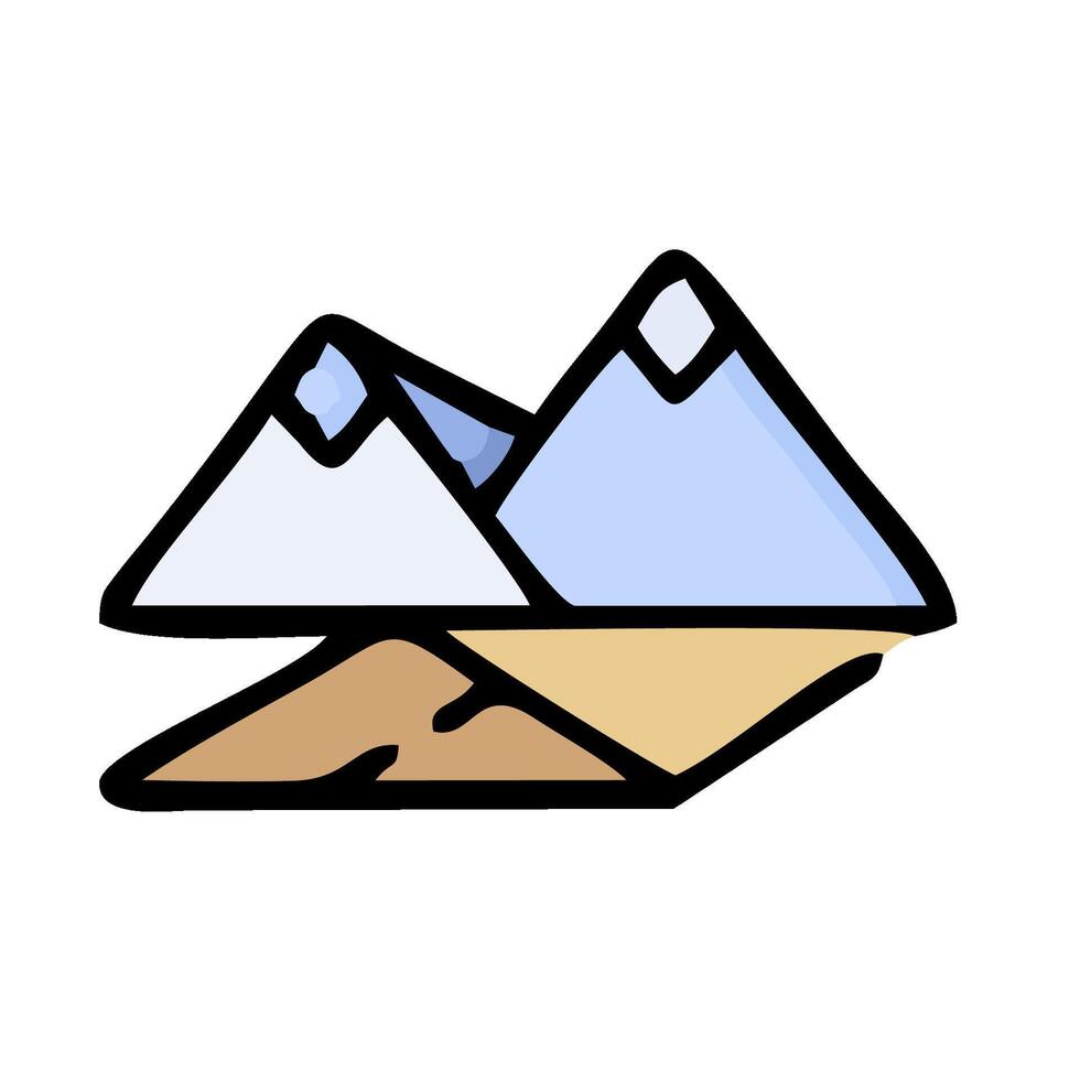 Mountains icon illustration vector