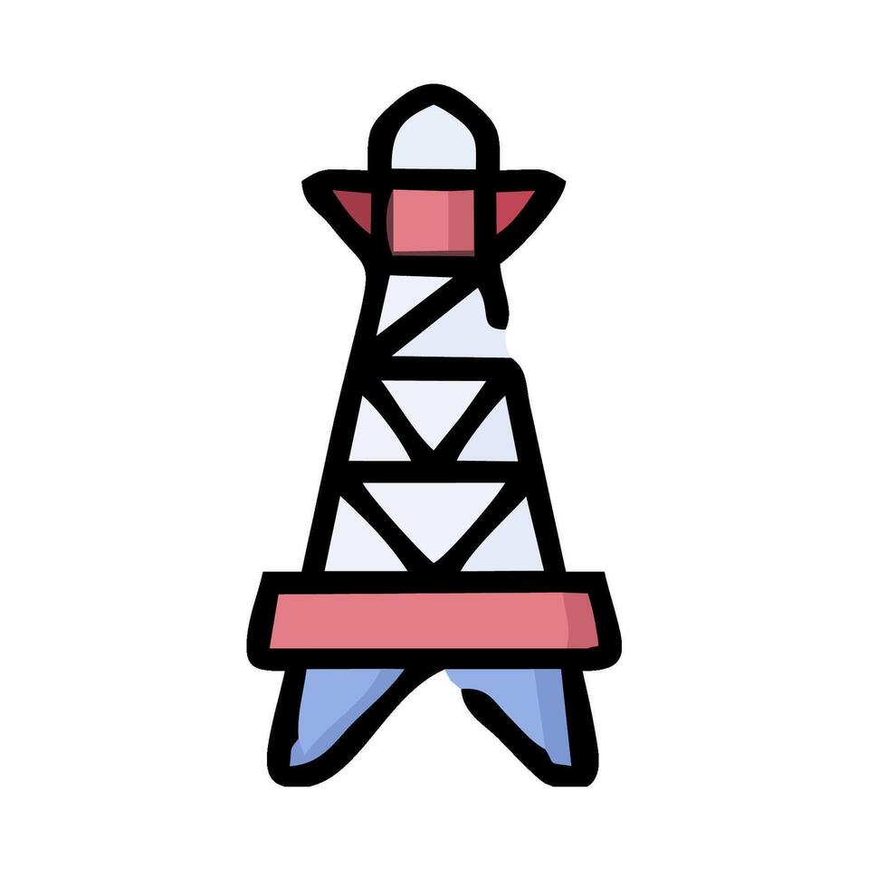 Oil rig icon illustration vector