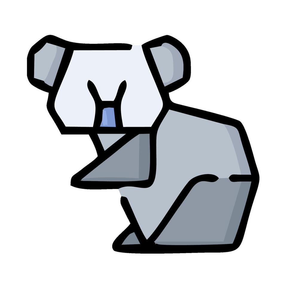 A cartoon bear with a blue nose and a black face vector