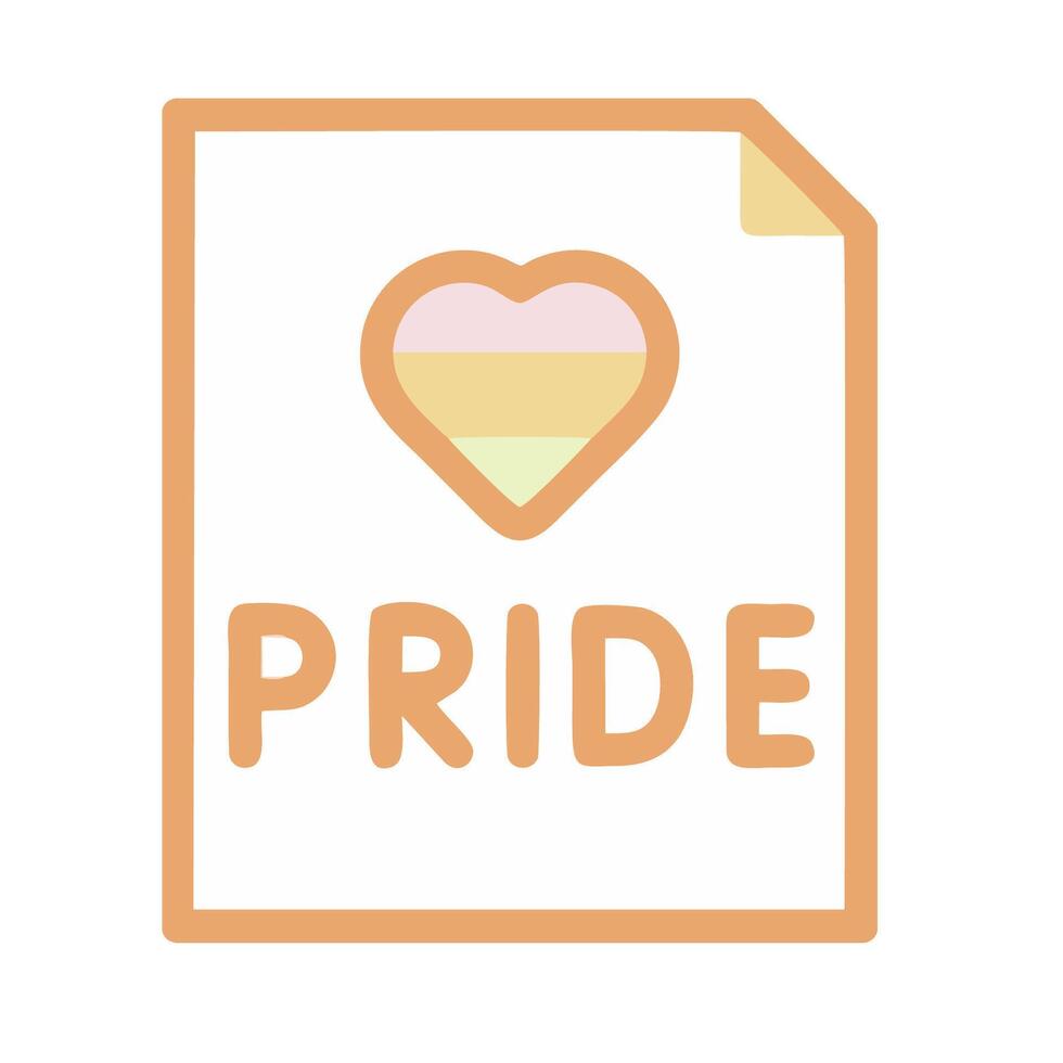 Pride icon with heart and rainbow colors vector