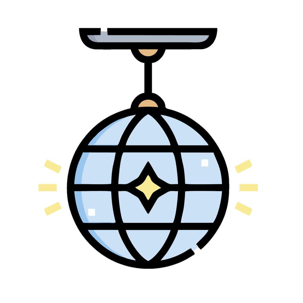 A globe with a light on it vector