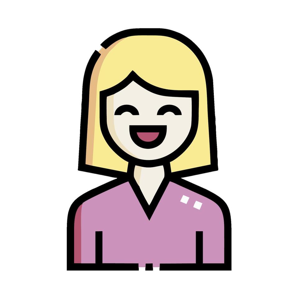A woman with a smile on her face vector