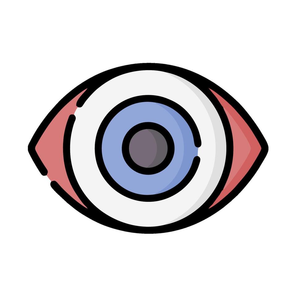 An eye icon on a white background vector