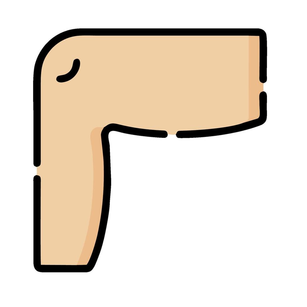 A cartoon drawing of a person with a foot vector