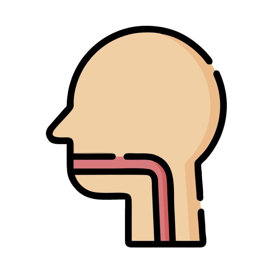 A man's head with a tube coming out of it vector