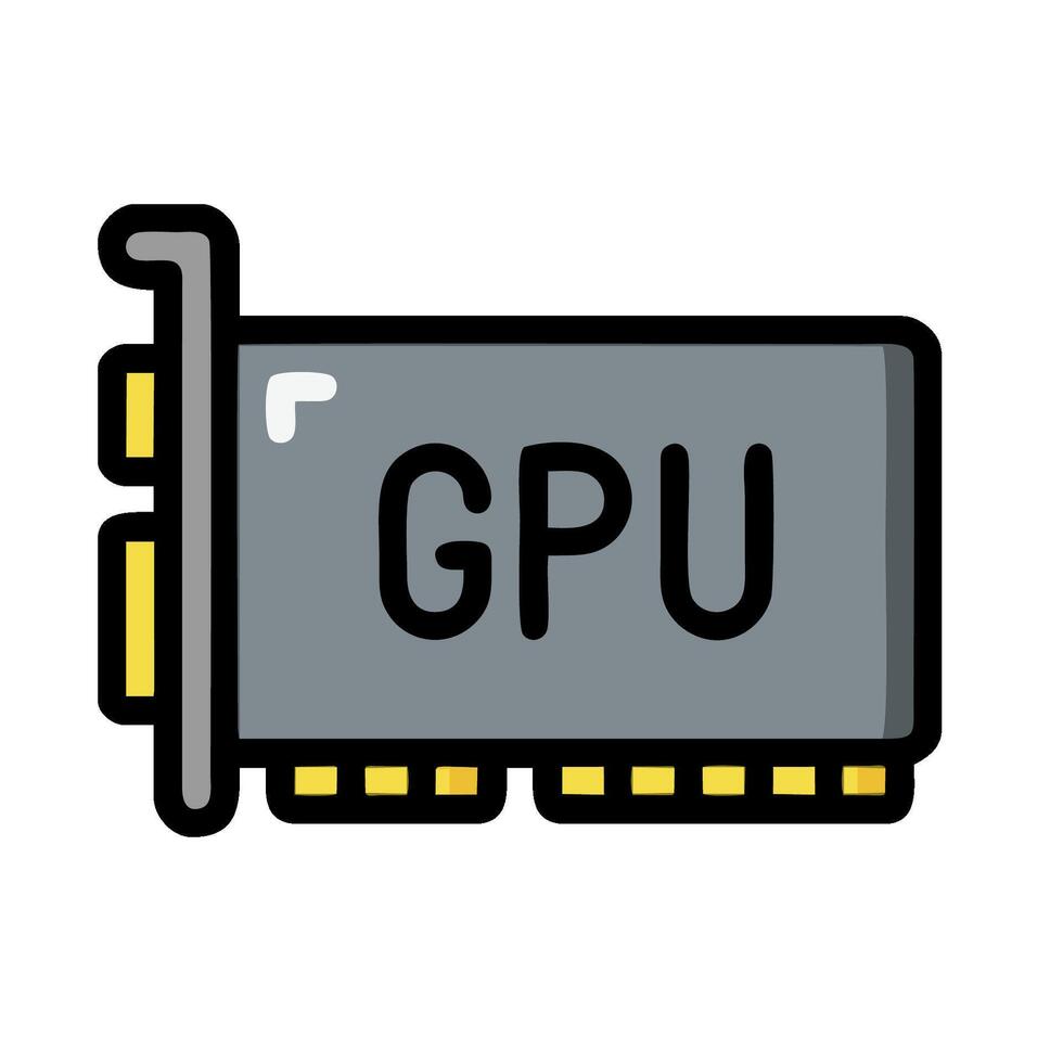 Cpu graphic icon illustration vector