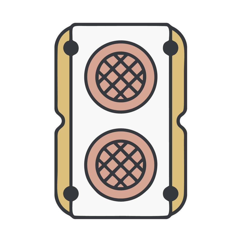 a pizza box with two slices of pizza on it vector