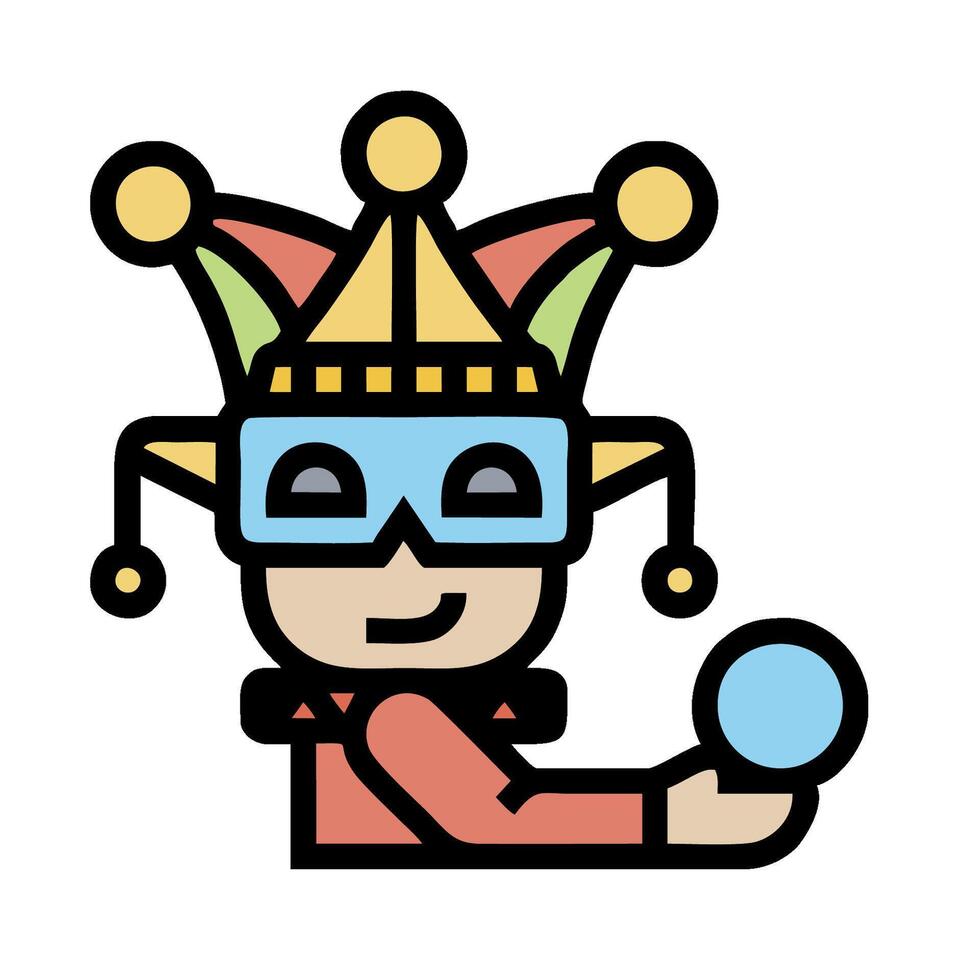 A cartoon character wearing a crown and holding a ball vector