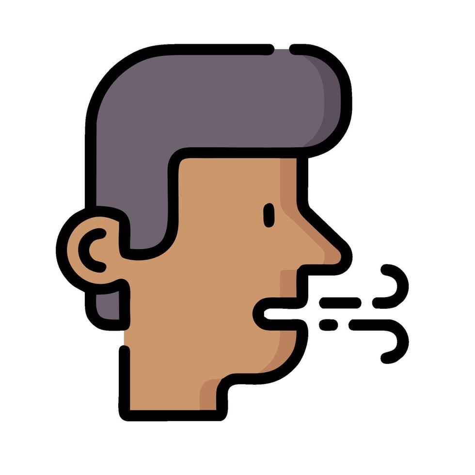A man with a cigarette in his mouth vector
