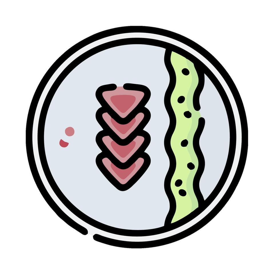 A round icon with a piece of meat in it vector