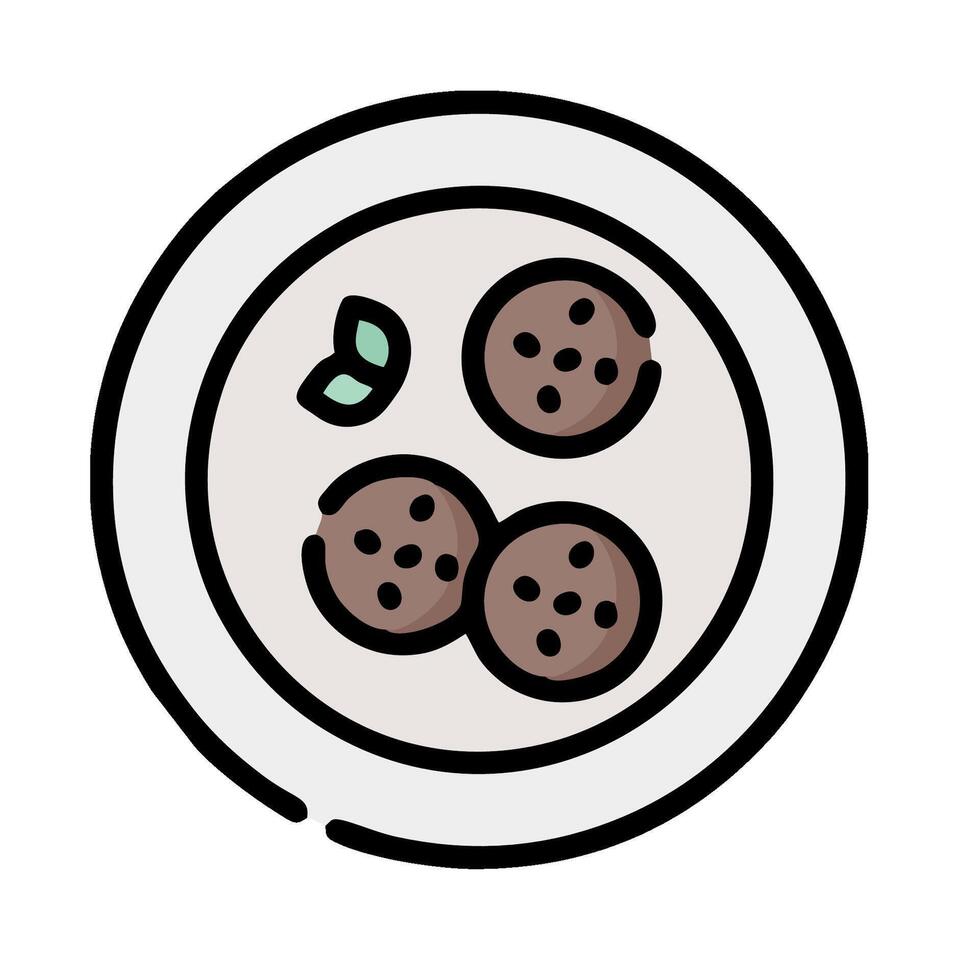 A plate with cookies and milk in it vector
