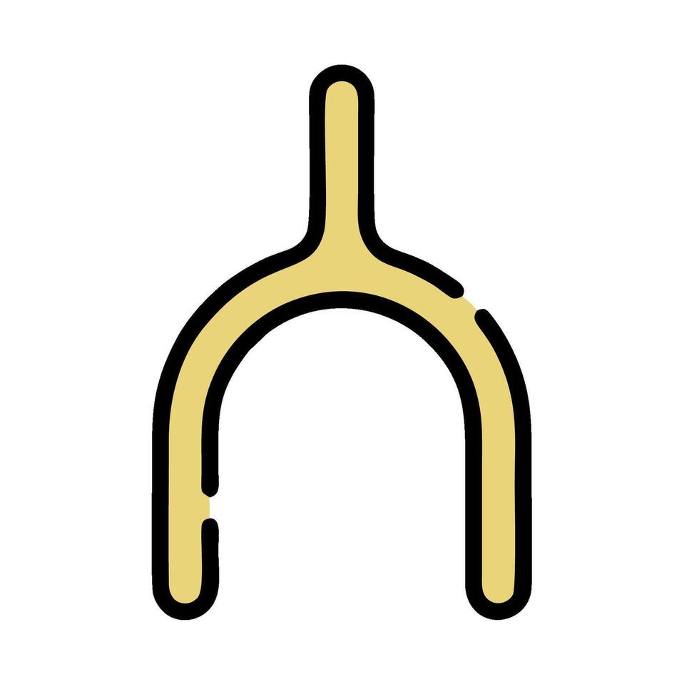 A gold horseshoe icon on a white background vector